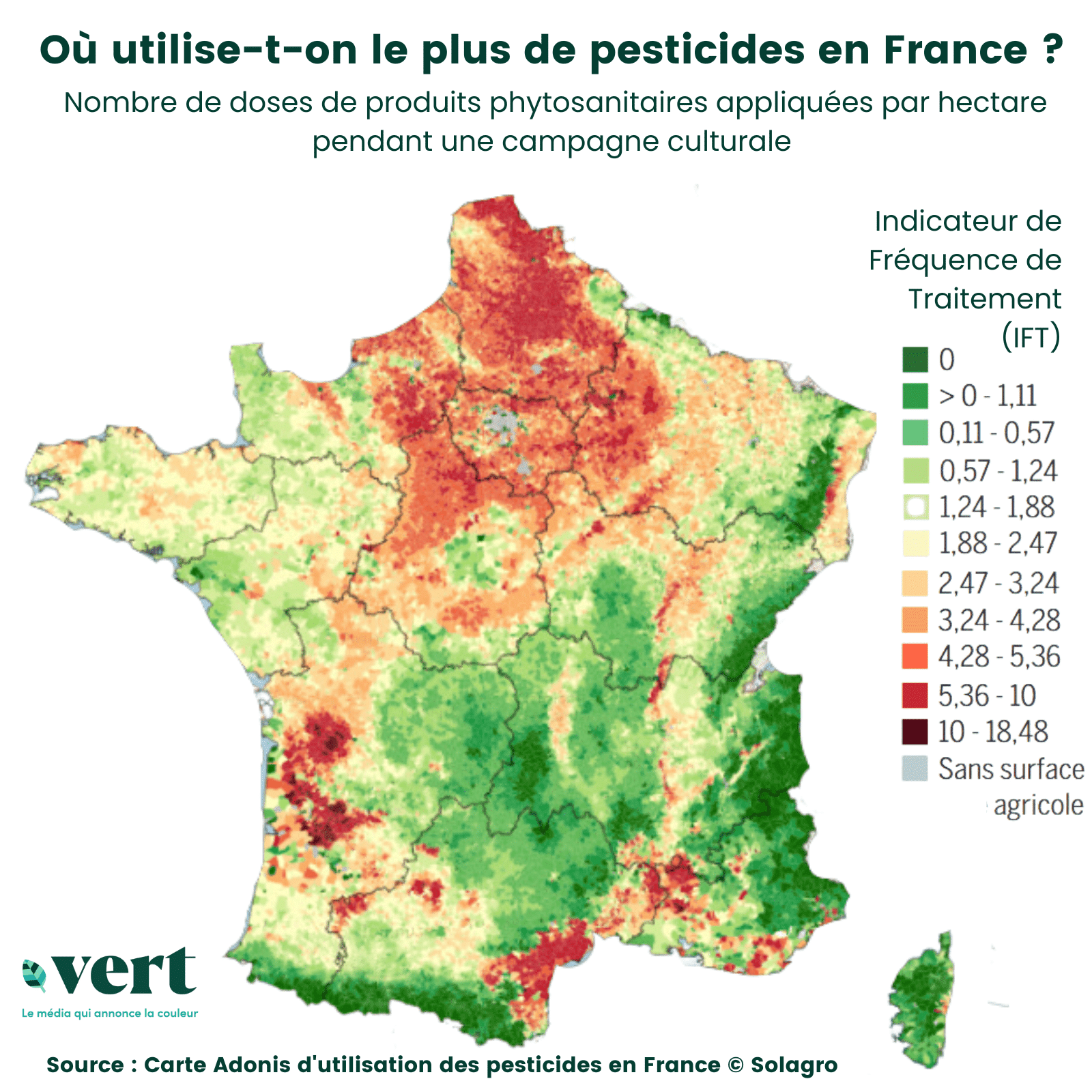 Où utilise-t-on le plus de pesticides en France ?