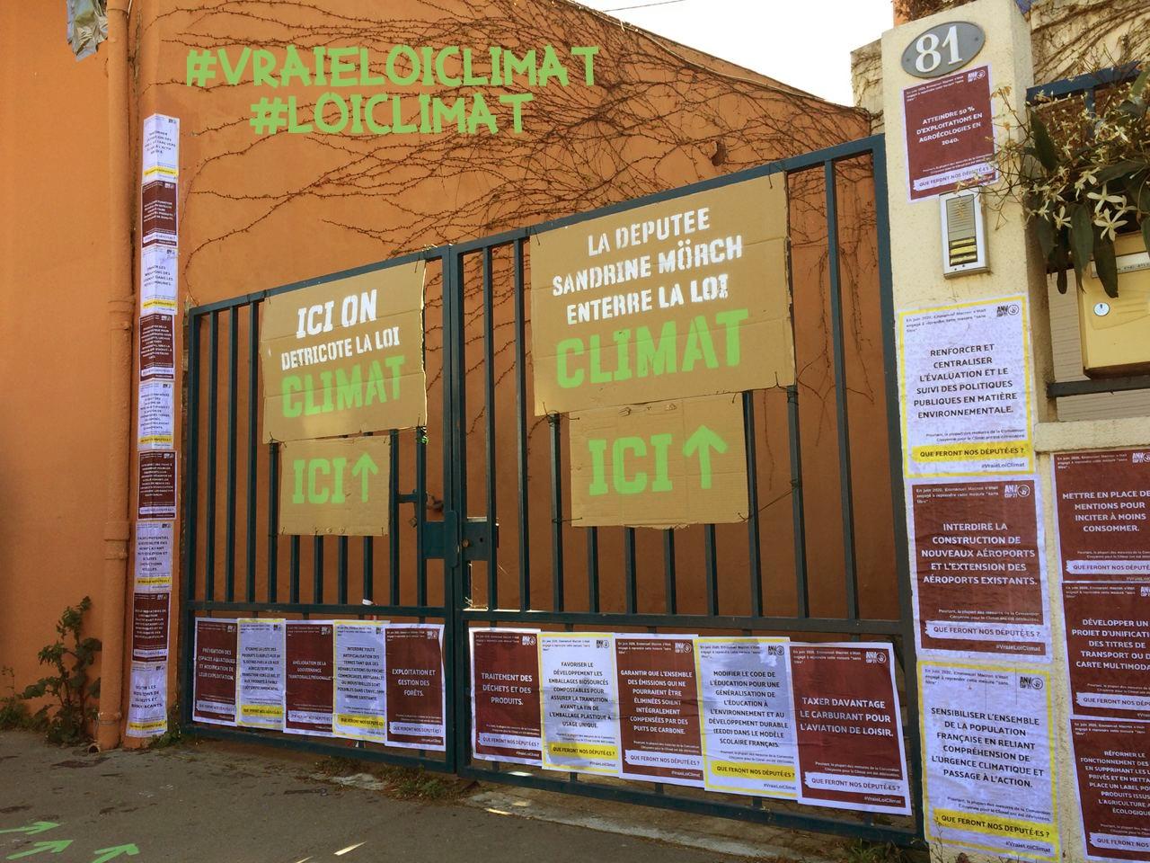 La permanence d&rsquo;une députée LREM recouverte par les propositions de la Convention citoyenne