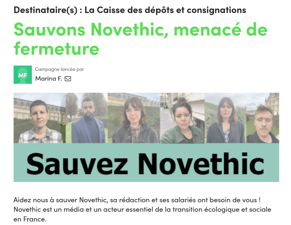 Le média spécialisé Novethic est menacé de fermeture