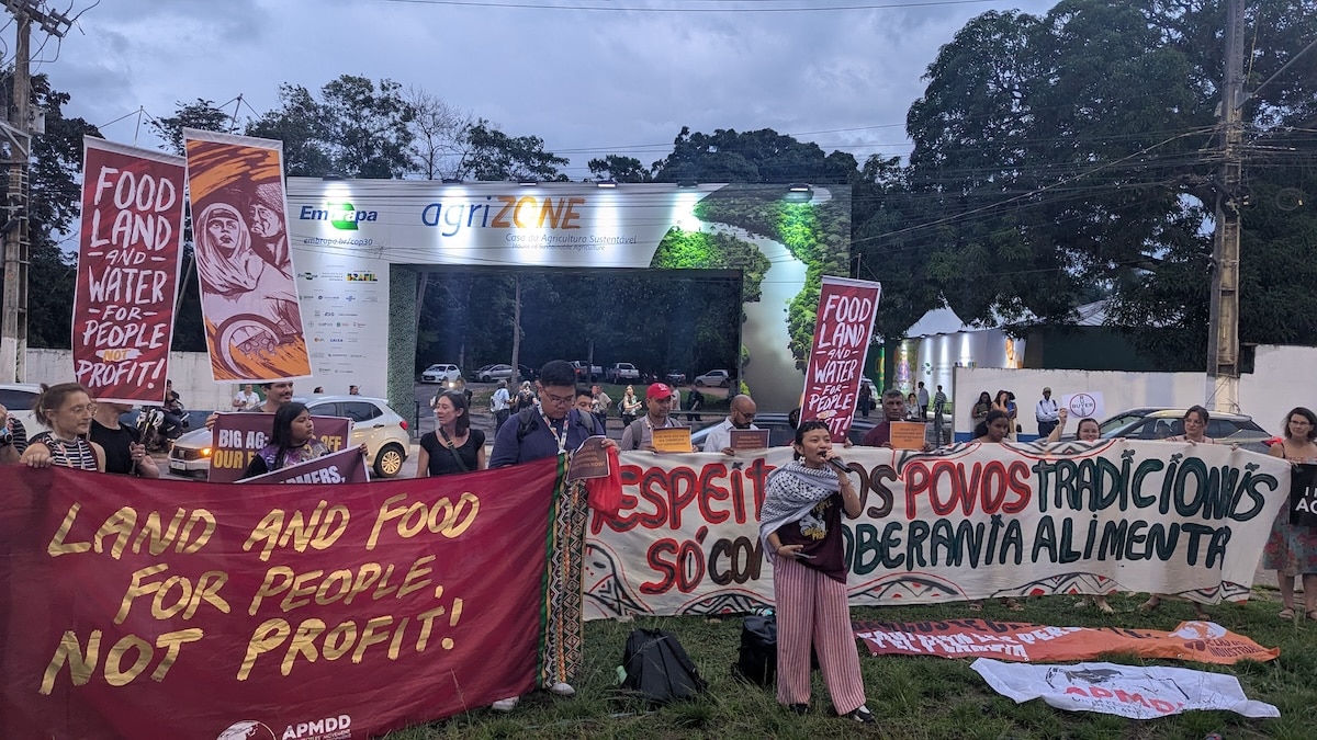 «Les lobbyistes ont leur sommet» : l’«Agrizone», une vitrine décriée des géants de l&rsquo;agroindustrie à deux pas de la COP30