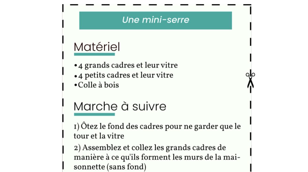 VendreDIY : une mini-serre maison