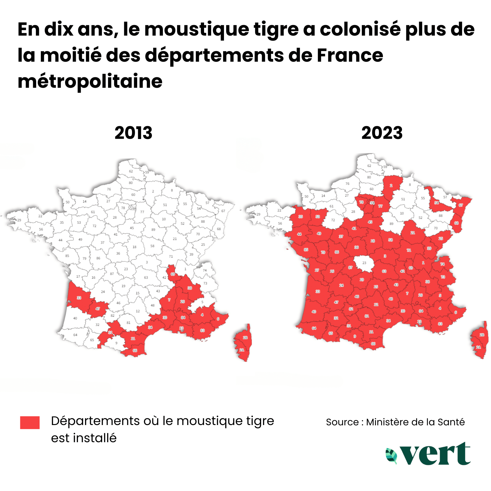 En dix ans, le moustique tigre a colonisé la France métropolitaine