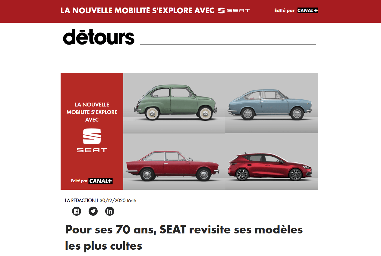 Détours, le média de Canal+ et Seat qui mêle sans vergogne journalisme et publicité