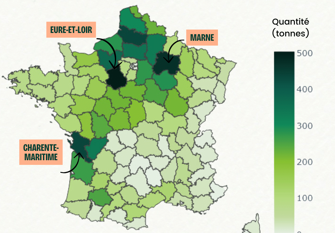 Une carte interactive pour savoir si votre département achète beaucoup de pesticides dangereux