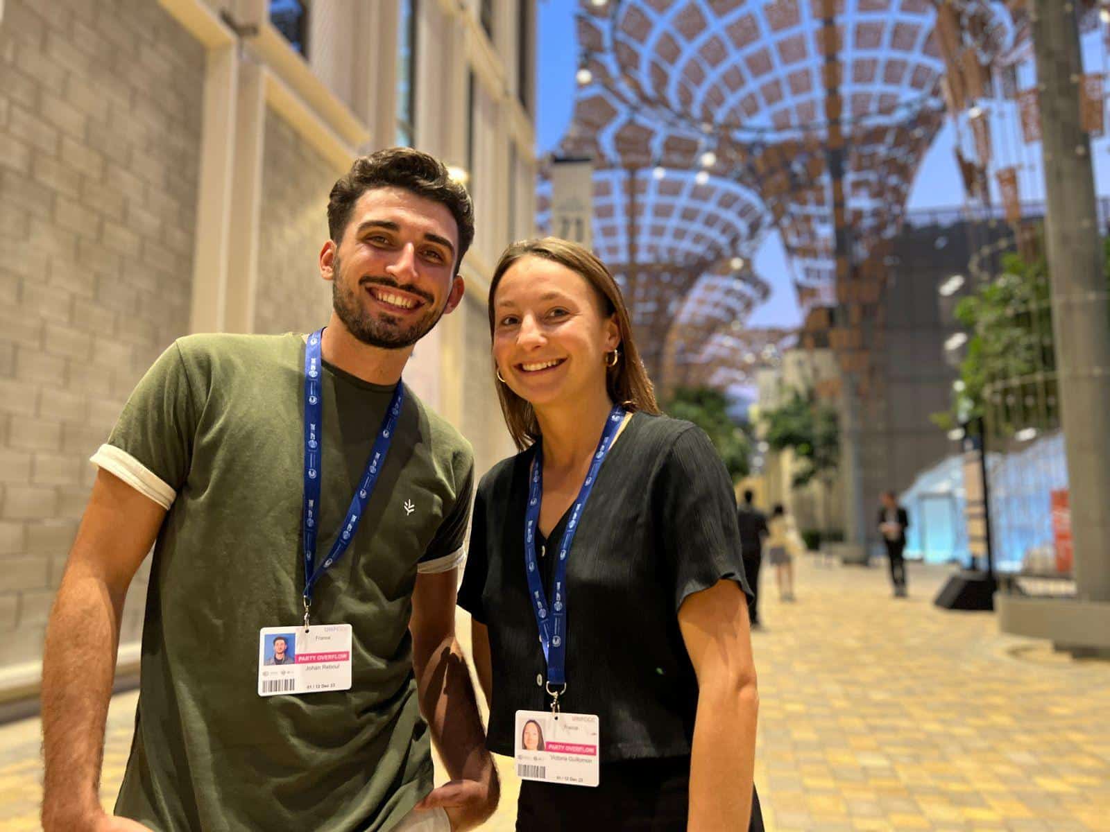 Johan Reboul et Victoria Guillomon&nbsp;: «Nous sommes venus incarner la sobriété dans une COP de la démesure»