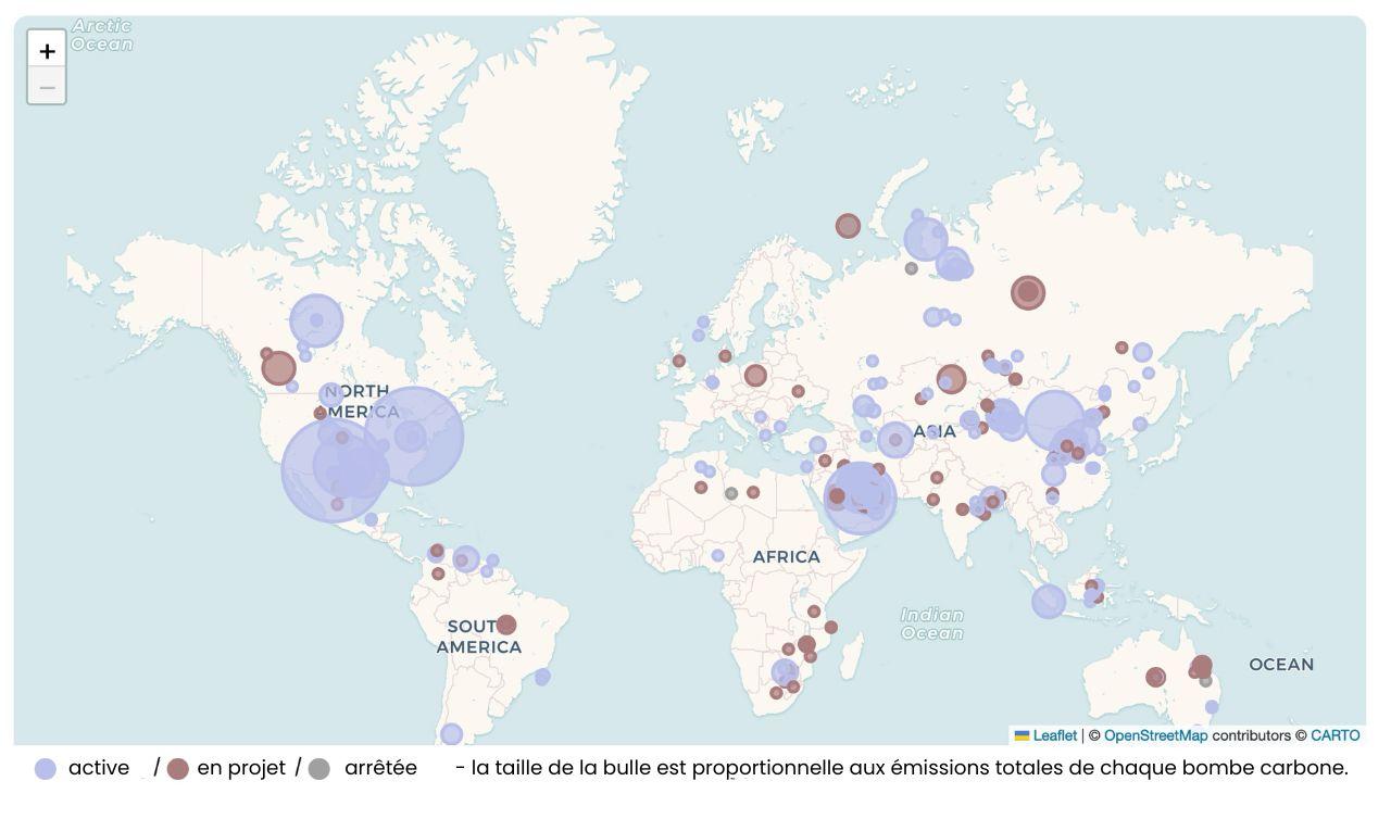 Deux ONG françaises recensent les «bombes carbone» à l&rsquo;échelle mondiale