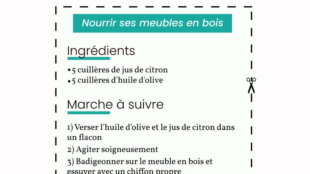 VendreDIY : nourrir ses meubles en bois