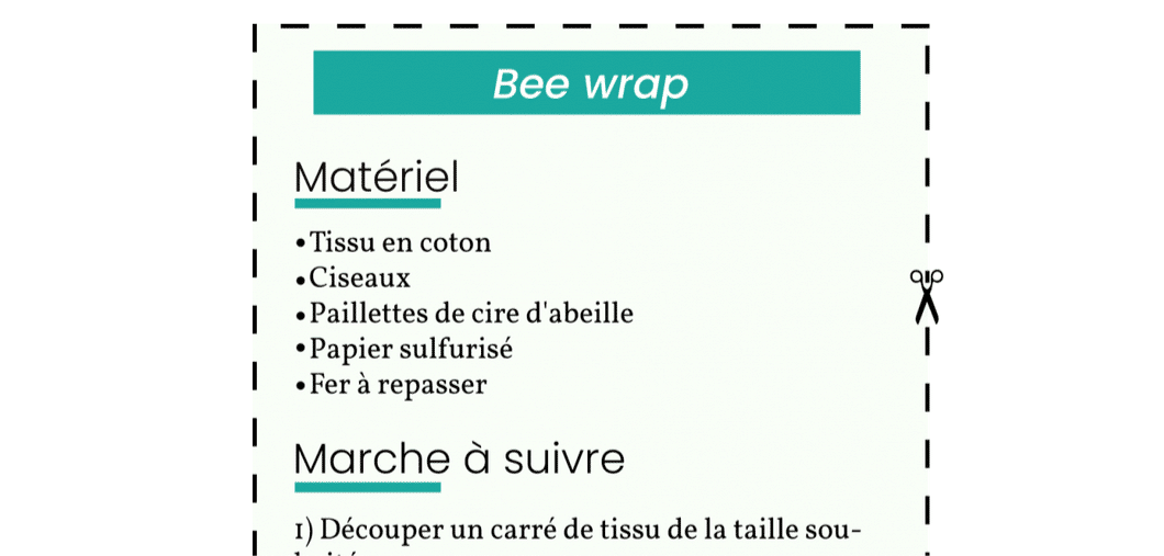 VendreDIY : le beewrap