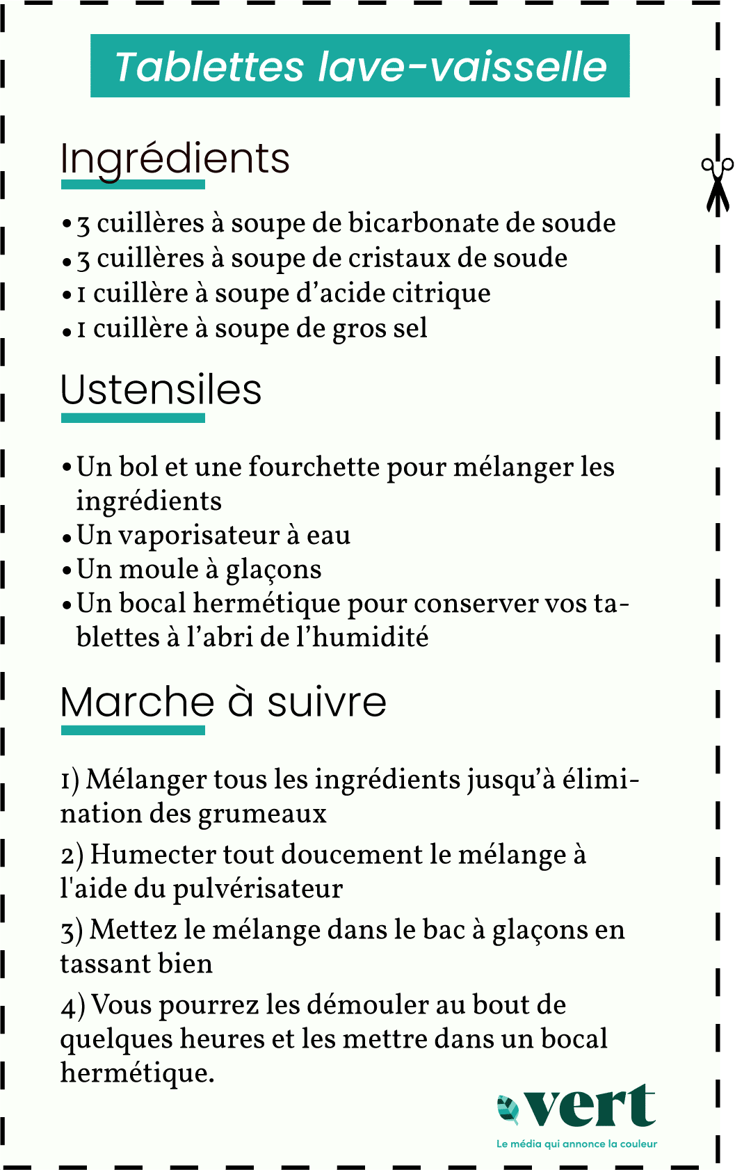 VendreDIY : des pastilles de lave-vaisselle maison