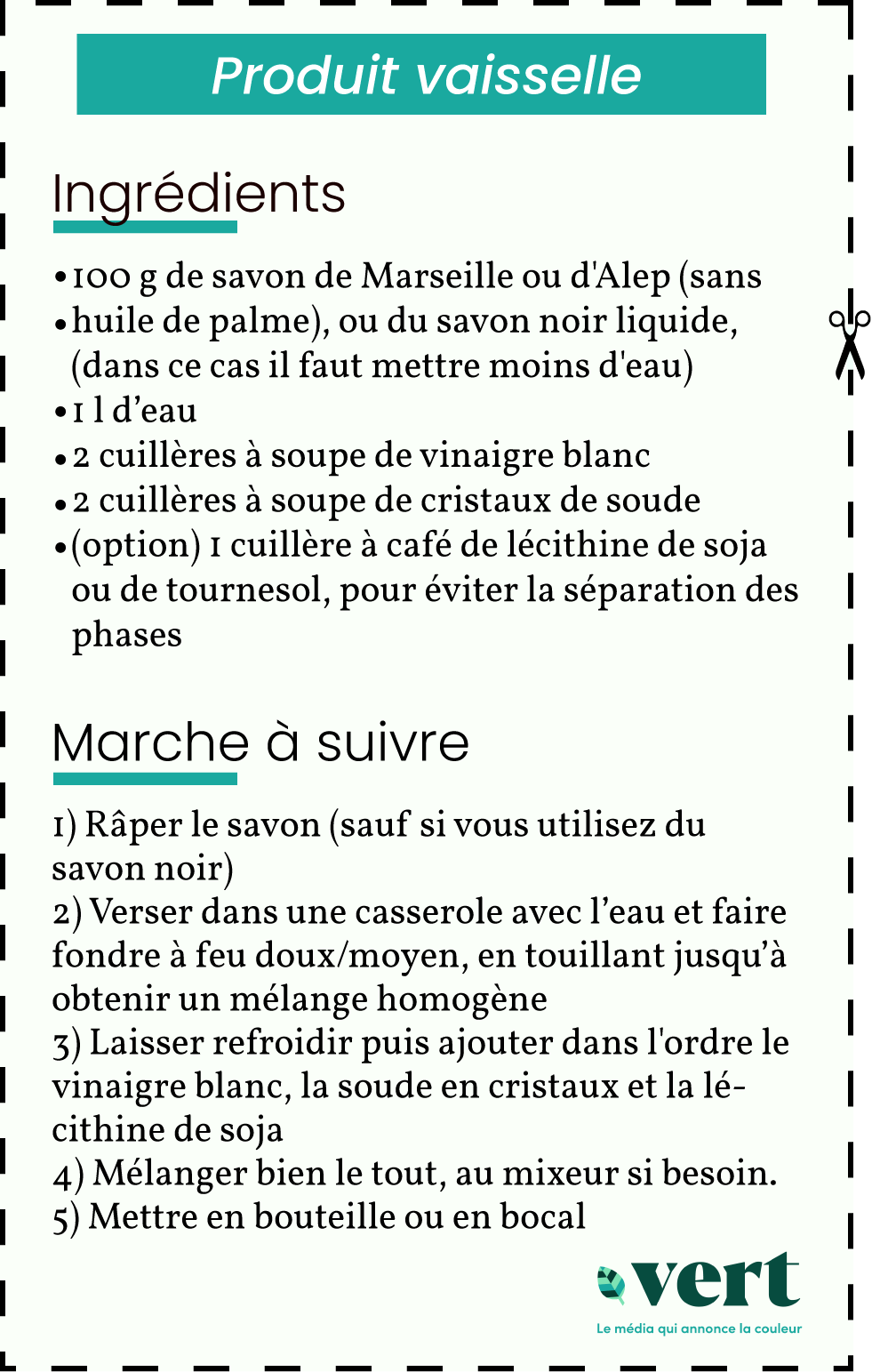 VendreDIY : le liquide vaisselle maison