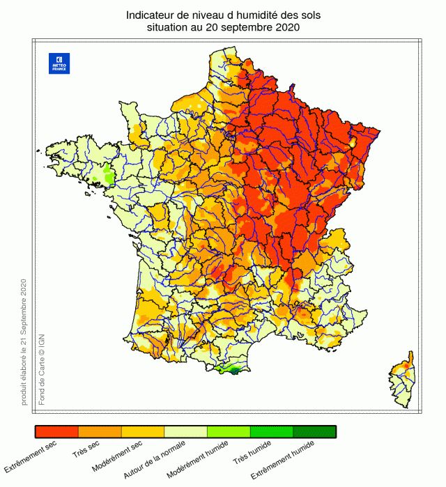 L&rsquo;été 2020 fut le plus sec jamais mesuré. Pour la troisième fois de suite.