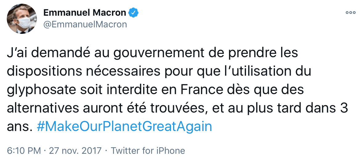 La sortie du glyphosate remise aux calendes grecques